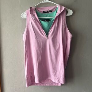 RALPH LAUREN RLX Pink Golf Shirt with Built in Bra Size L NWT